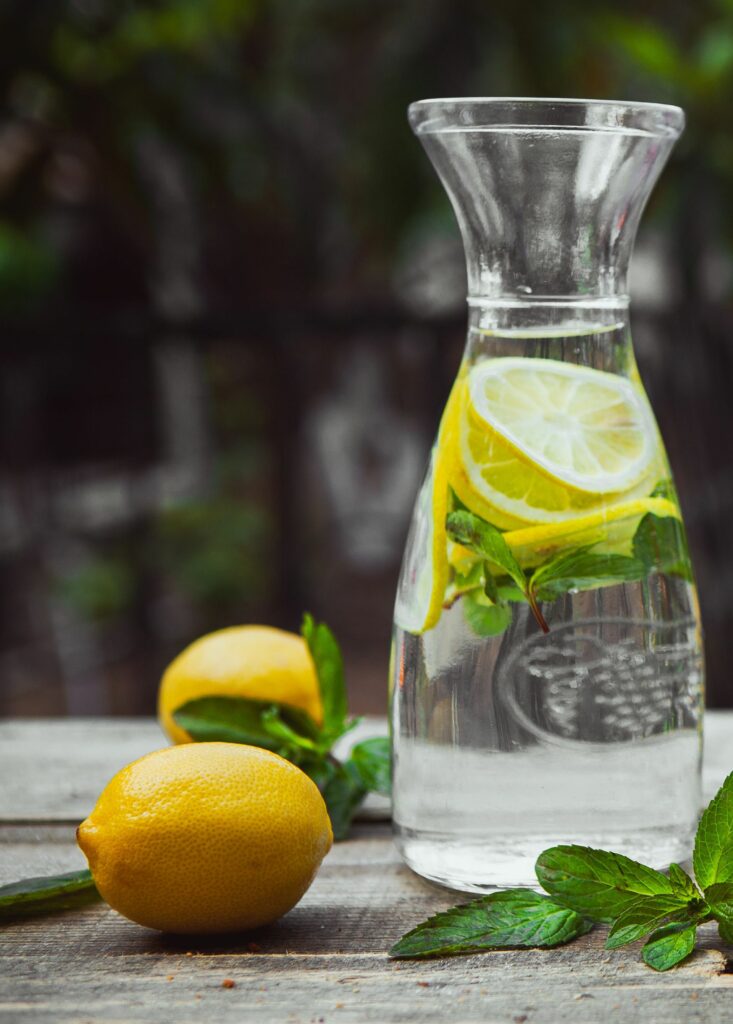 Acqua aromatizzata menta e limone - Brocca