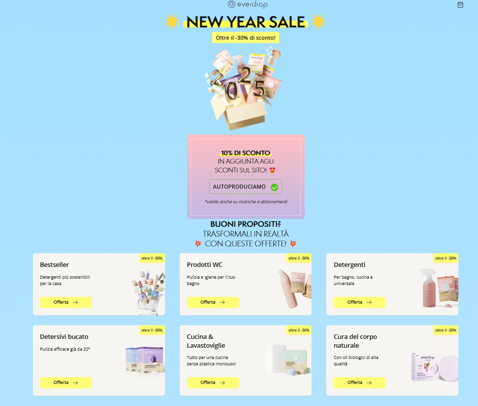 Everdrop - Sconti 30% - New Year Sale