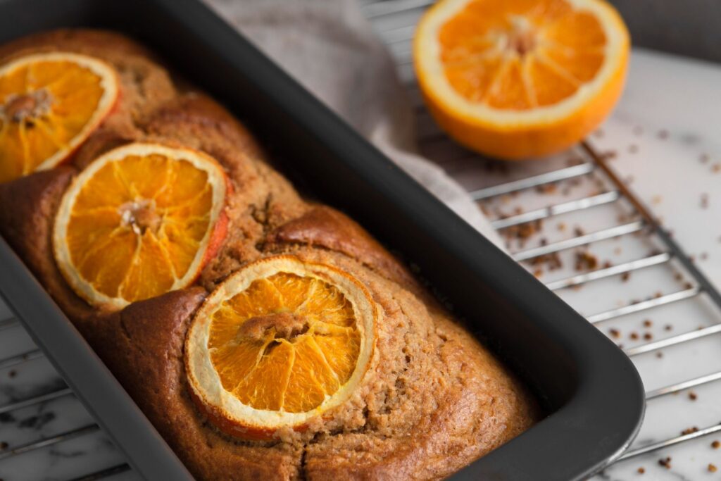 Torta vegana con succo d'arance - Teglia